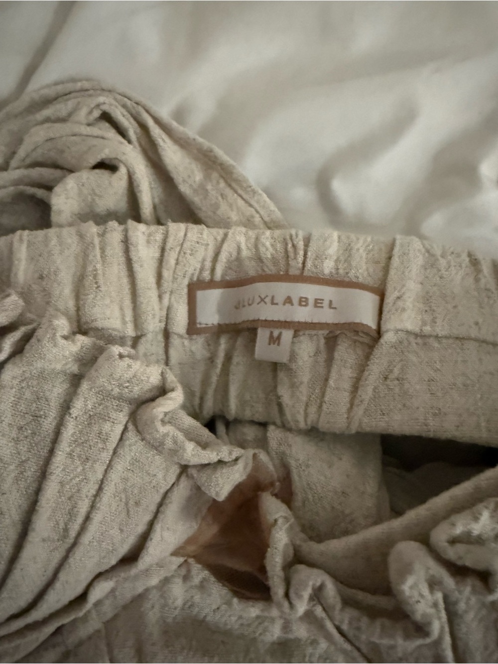 JLUXLABEL Neutral Beige Ruched Corset Top - Picture 3 of 7